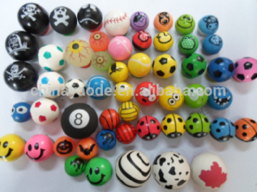 various colors printing logo promotional rubber bouncing ball