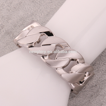 Alibaba Factory Wholesale Zinc Alloy Men's Miami Cuban Link Bracelet