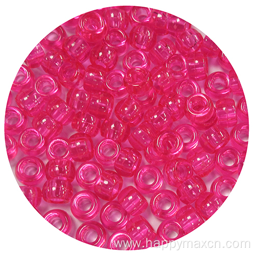 6x9mm classic multi-color plastic big hole pony beads