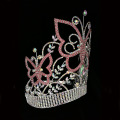 Haiwan rama-rama berlian buatan Tiara Pageant Crown