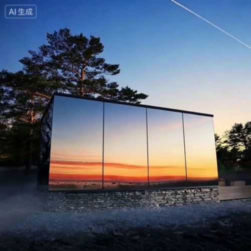 Lightweight Prefab Beach House with Reflective Design