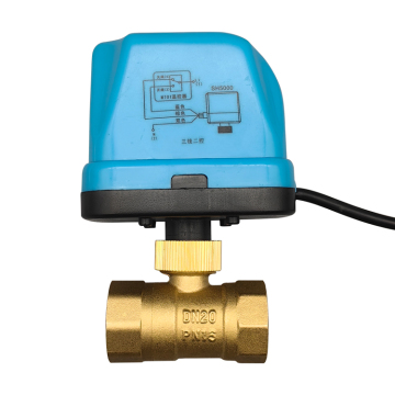DC12V DC24V Motorized Brass Ball Valve for Central Air Conditioning Systems