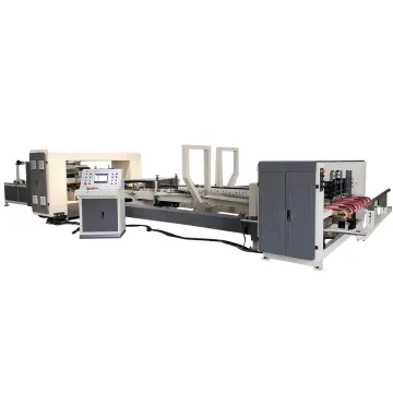 Factory Automatic Carton Box Folder Gluer Stitching Machine / Carton Gluing Machine