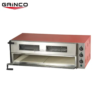 Commercial Stainless Steel Double Decker Electric Pizza Oven for Indoor Use