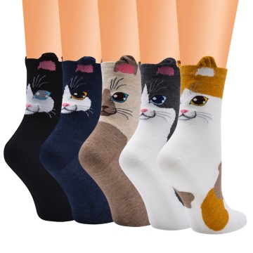 Women Casual Animal Print Cotton Pattern Lady Socks Tube Comfortable Socks FOR Girl Women's Scoks Hosiery Socks Gifts