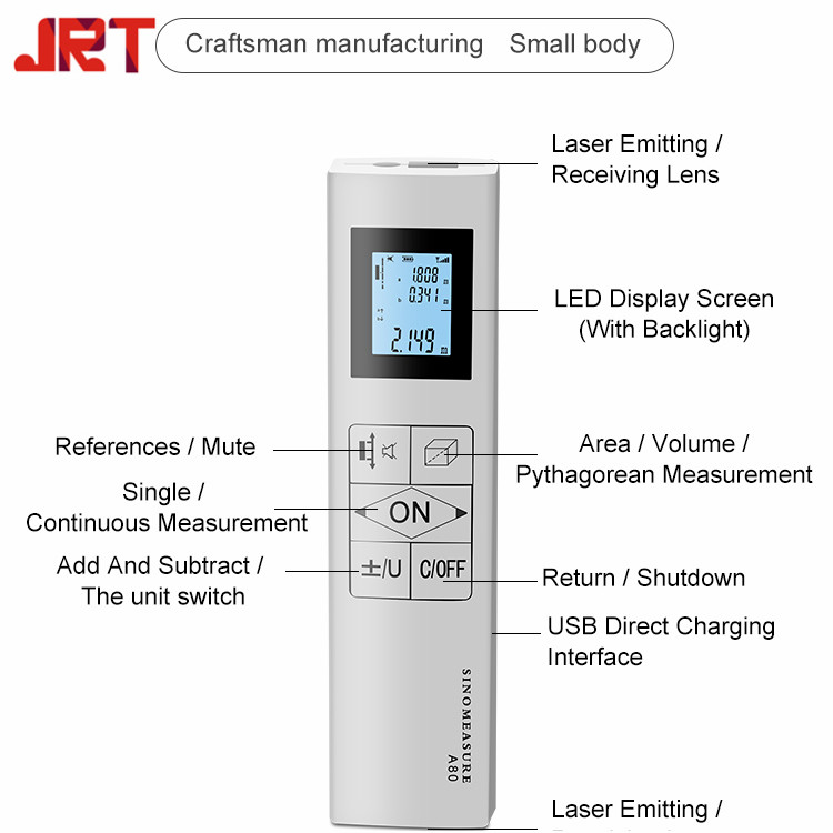 Bidirectional Laser Distance Measurer Buttons