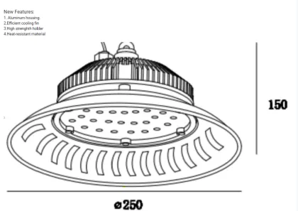 Waterproof Industrial Aluminum LED Low Bay Light