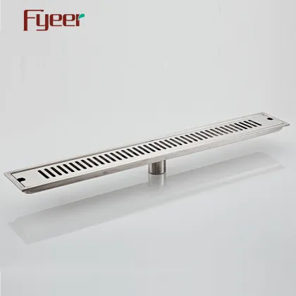 Fyeer Rectangular Linear Bathroom Shower Floor Drain