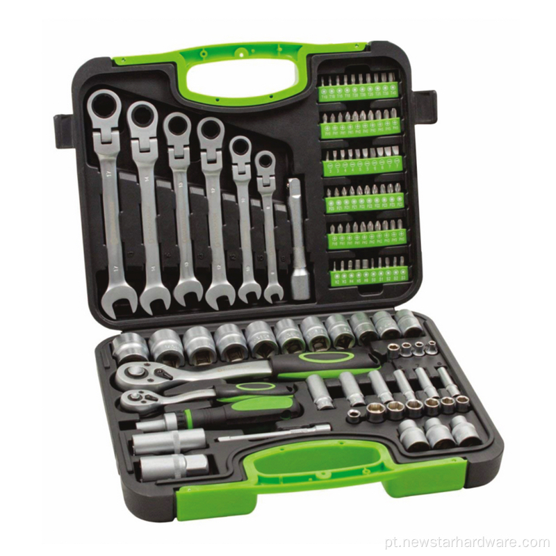 Kit de ferramentas de reparo automático de chave de soquete de 104pcs