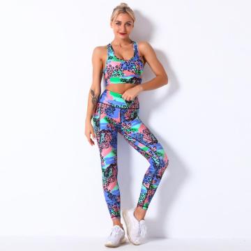 Ensemble de pantalons de yoga imprimés par sublimation numérique