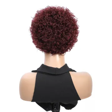 Pixie Cut Human Hair Wigs For Black Women Jerry Curl Short Lace Wig Pixie Cut Short Hair Wig
