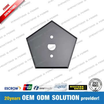 tungsten carbide pentagonal shaped blade