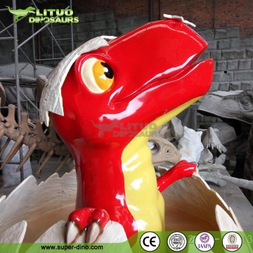 Cartoon Fiberglass Dinosaur Sculpture for Amusement Park