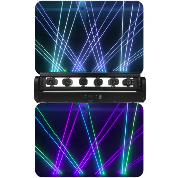 Moving Head Laser Beam System with 6 RGB Eyes for Full Color Disco Lighting