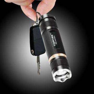 Aluminum Housing 190lm Luminous Led Keychain Flashlight With 2200ma Battery