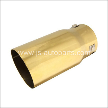 INLET 2.875 OUTLET3.5 SLANT CUT W NO RESONATED METALLIC GOLD EXHAUST TIP