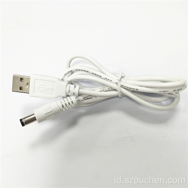 USB ke kabel pengisian daya DC 5V 2A