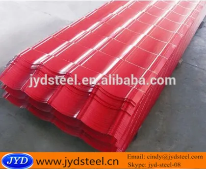 Popular Glazed colored steel roof tiles / corrugated color coated roof sheet