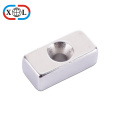 N52 Block Magnet with Single Hole for screw