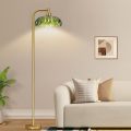 Remote control LED Bohemian vintage brass floor lamp