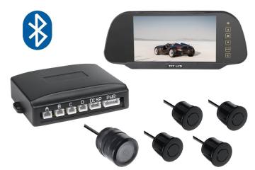 Bluetooth rearview auto parking sensor with 7 inch TFT LCD display