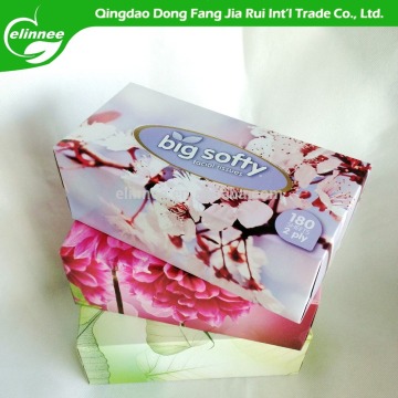 Wooden pulp colorful box facial tissue