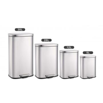 Popular New Square Satin Kitchen Waste Bin