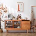 Nordic Sideboard บ้านไม้เนื้อแข็งบริสุทธิ์เรียบง่ายทันสมัย