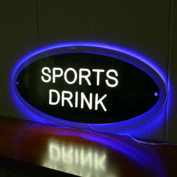 Wholesale Blue Round Business Sign LED Lightbox for Logo and Billboard Advertising