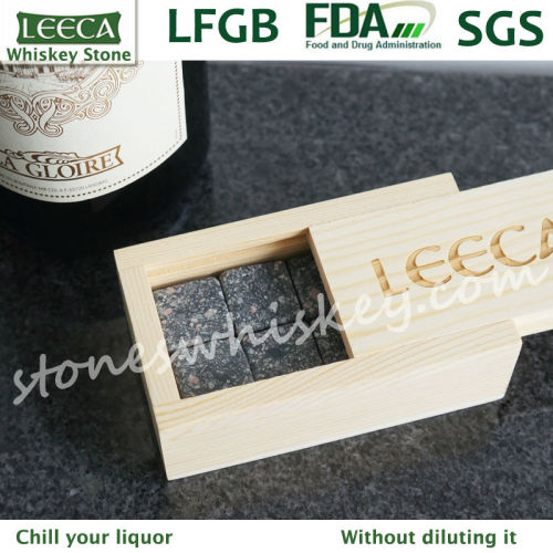 8 pcs whiskey stones gift box - with wooden box set