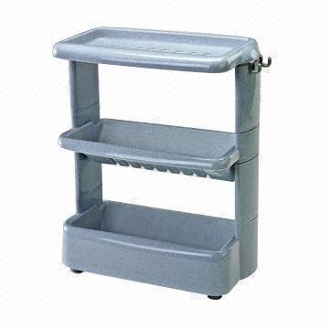 Plastic Bathroom Racks, 3 Tiers