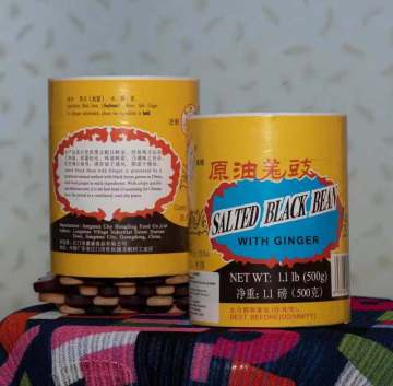 500G Salted Black Bean with Ginger round tub