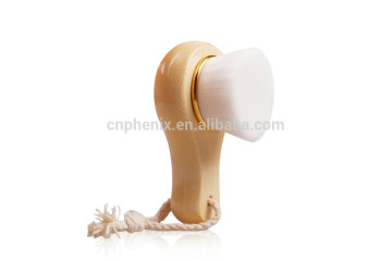 2015 hot sale facial cleansing brush with wooden handle