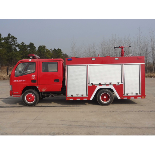 Nuevo camión de bomberos de 2500 litros de cabina doble Dongfeng
