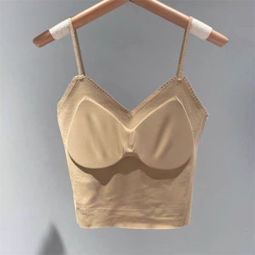 Soft Support No-Trace Bra Tank Top with Chest Pad