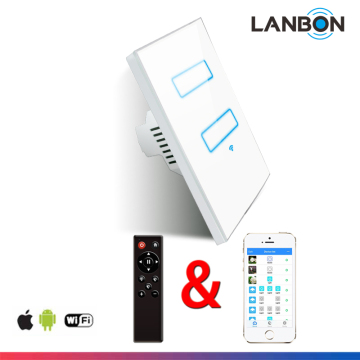 LANBON new 2 gang tempered glass panel smart electric switch, no Gateway!!