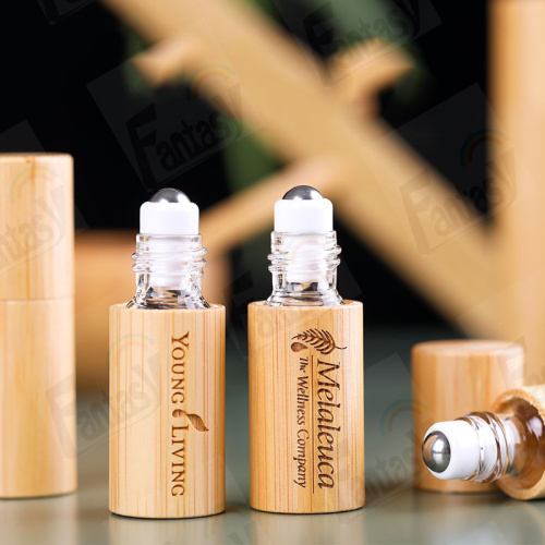 Natural bamboo ball bearing glass bottles