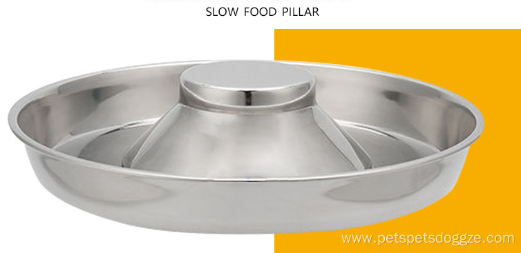 dog bowl slow food bowl stainless steel bowl