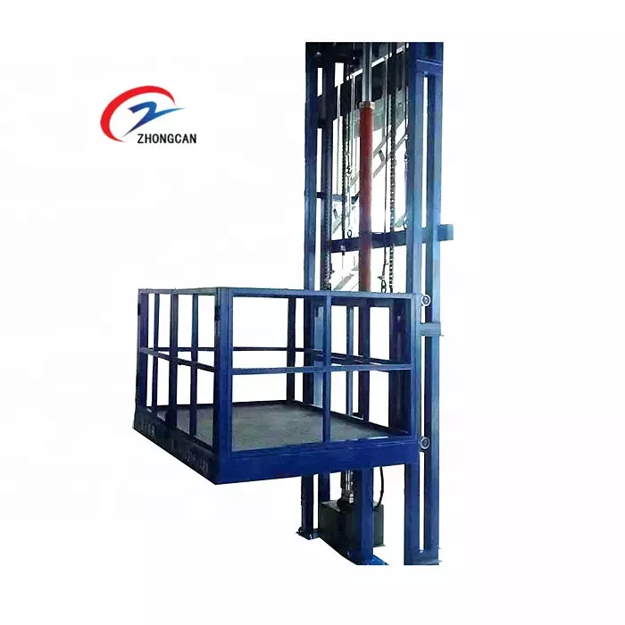 Single Guide Rail Cargo Lift Jpg