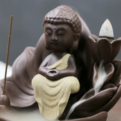 Purple Sand Home Zen Buddha Incense Burner