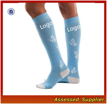 20-30mmHG Women's True Graduated Butterfly Compression, Performance, Training, Race, Recovery Socks--ZP01154