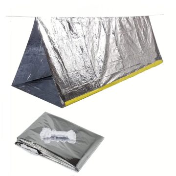 緊急温度テント：キャンプ用の2人用軽量シェルター
