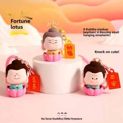 Cute Shanxi Cultural Creative Buddha Little Treasure Keychain