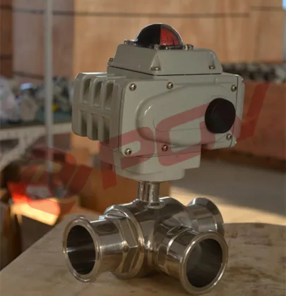 electric clamp parker 3 way ball valve