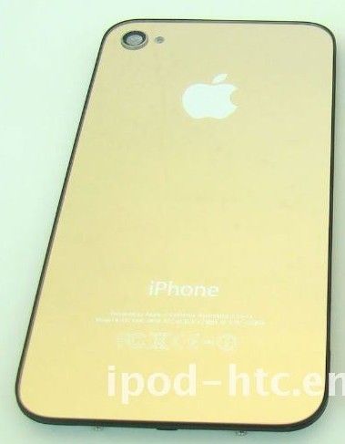 Iphone 4 Back Glass Battery Cover Golden Iphone 4 Spare Parts