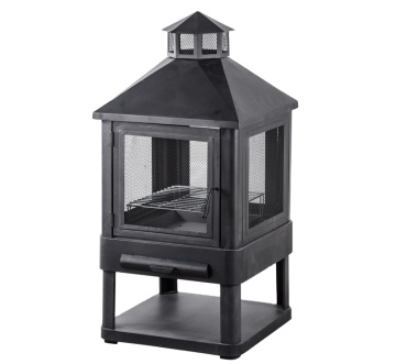 Retro Style Black Heat Resistant Fire Pit for Garden