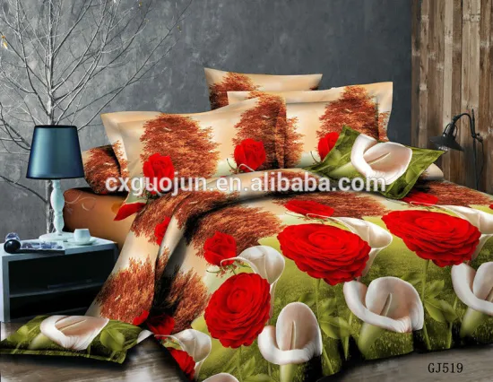 light flower design 3d (disperse) printing 100% polyester twill fabric for bedsheets