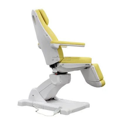 Rotatable electric salon massage bed