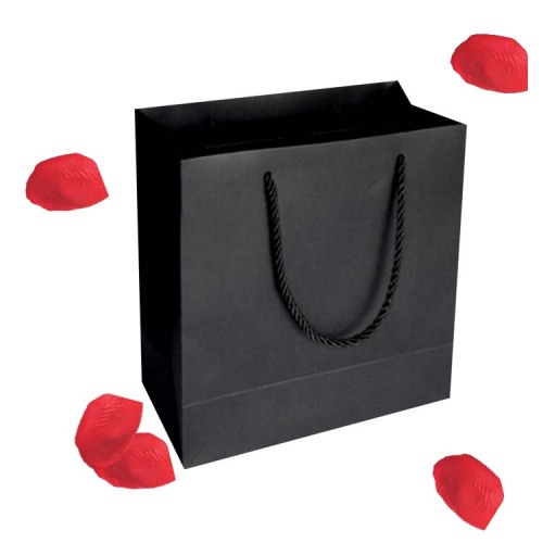 Black Luxury gift shopping paper bag with Handles