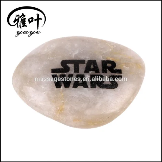 Wholesale Customized Engraved Black Letter pebbles Natural River Stones Fans Souvenir